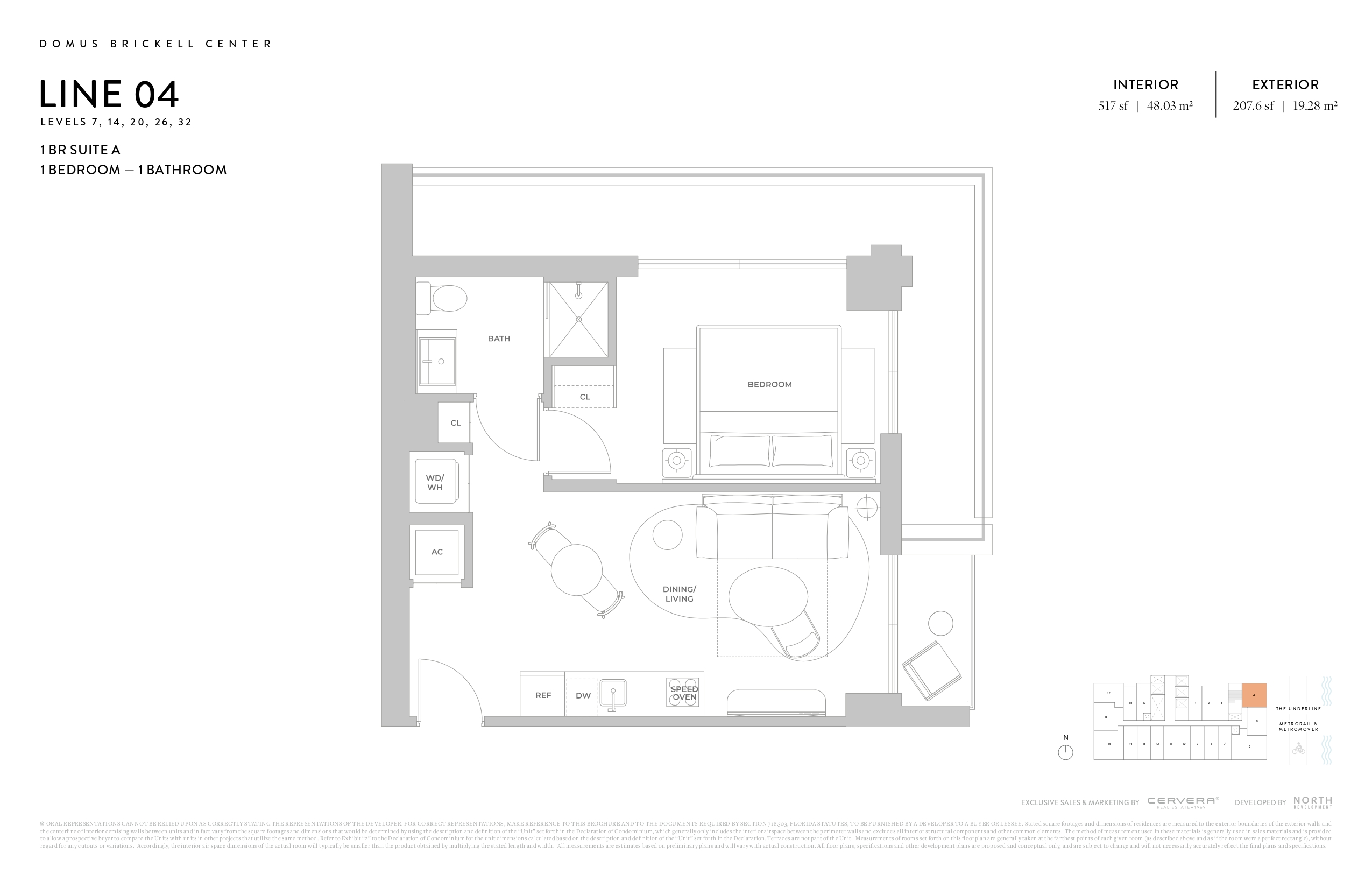 1 BR SUITE A | LEVELS 7, 14, 20, 26, 32