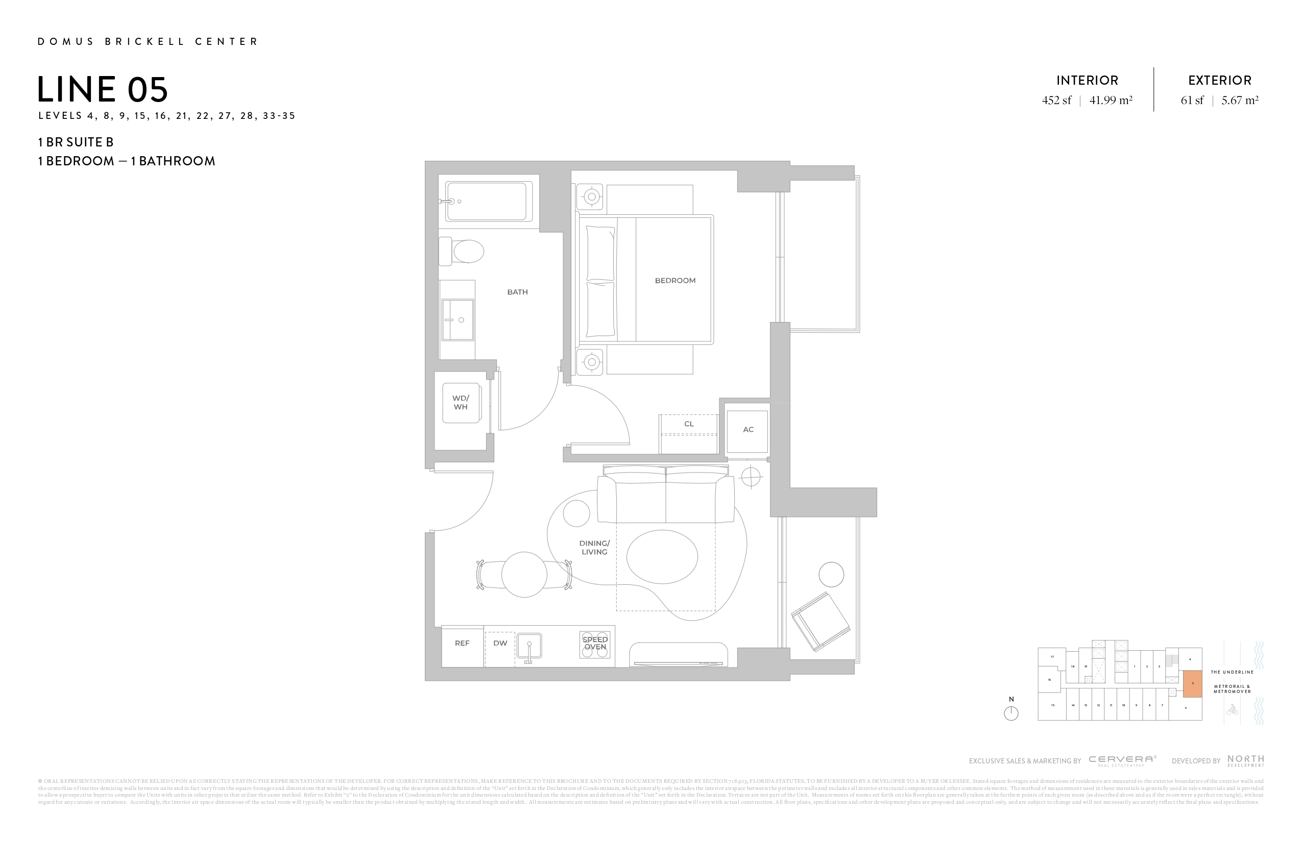 1 BR SUITE B | LEVELS 4, 8, 9, 15, 16, 21, 22, 27, 28, 33-35