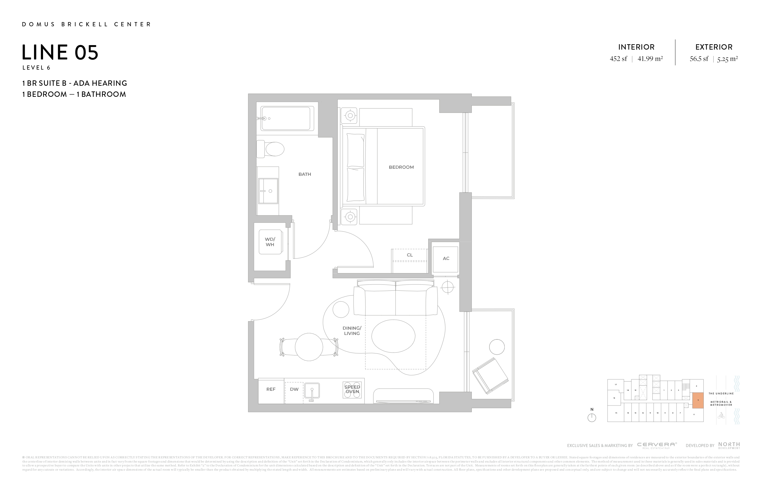 1 BR SUITE B - ADA HEARING | LEVEL 6