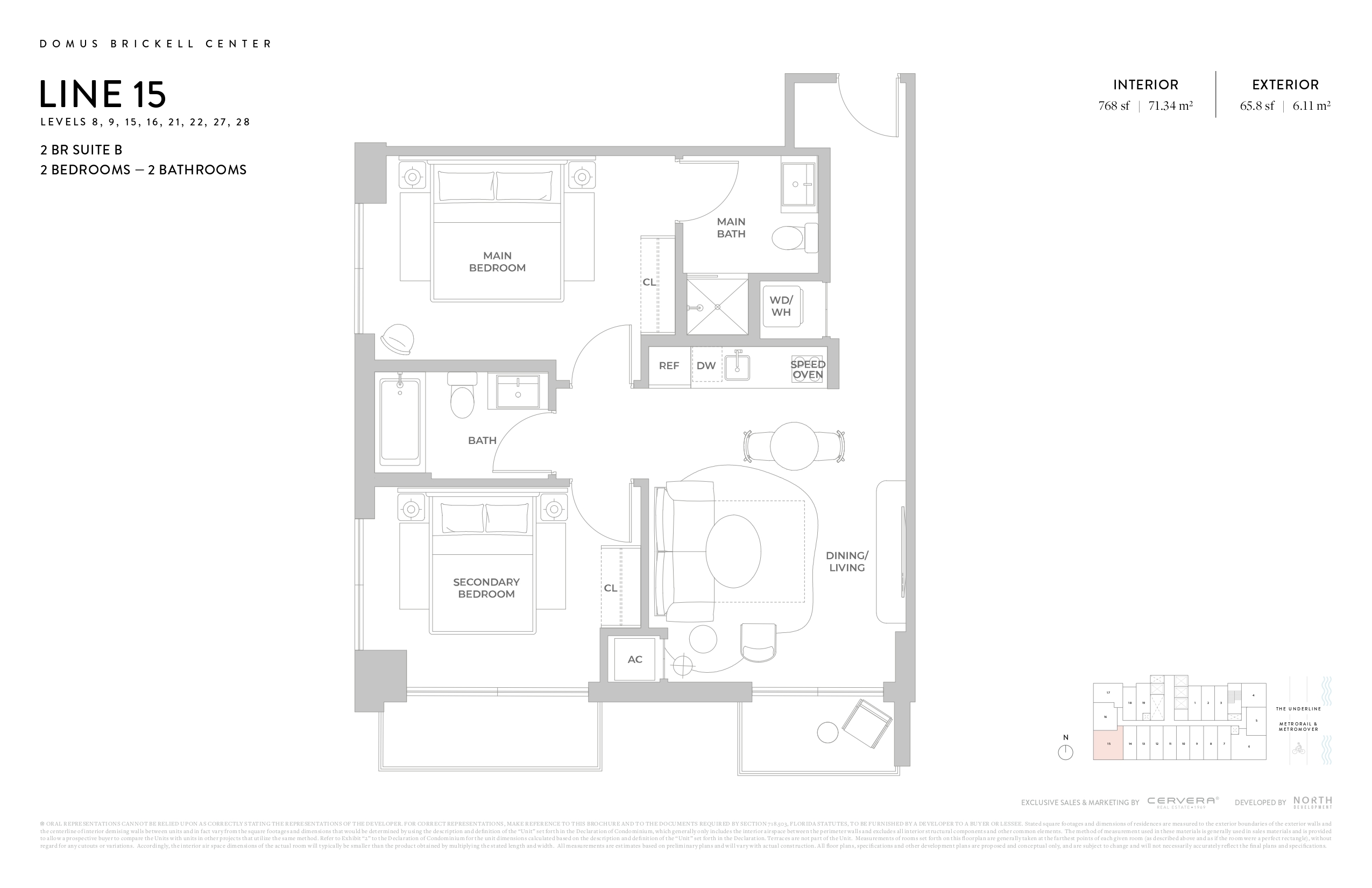 2 BR SUITE B | LEVELS 8, 9, 15, 16, 21, 22, 27, 28