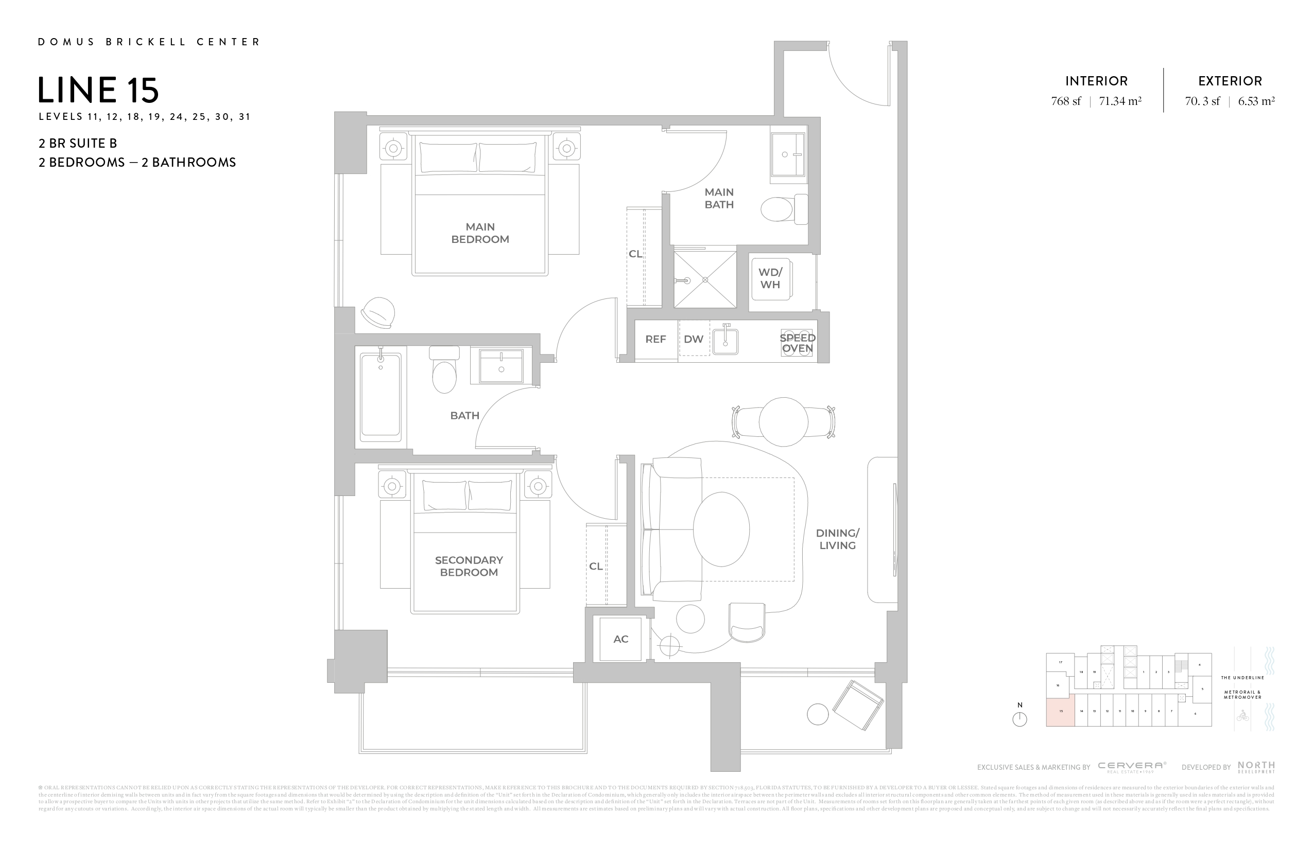 2 BR SUITE B | LEVELS 11, 12, 18, 19, 24, 25, 30, 31